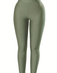 New Black High-Waisted Stretchy Solid Color Slim-Fit Pants for Women, Tight Leggings.