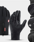 Winter Gloves Touch Screen Riding Motorcycle Sliding Waterproof Sports Gloves With Fleece